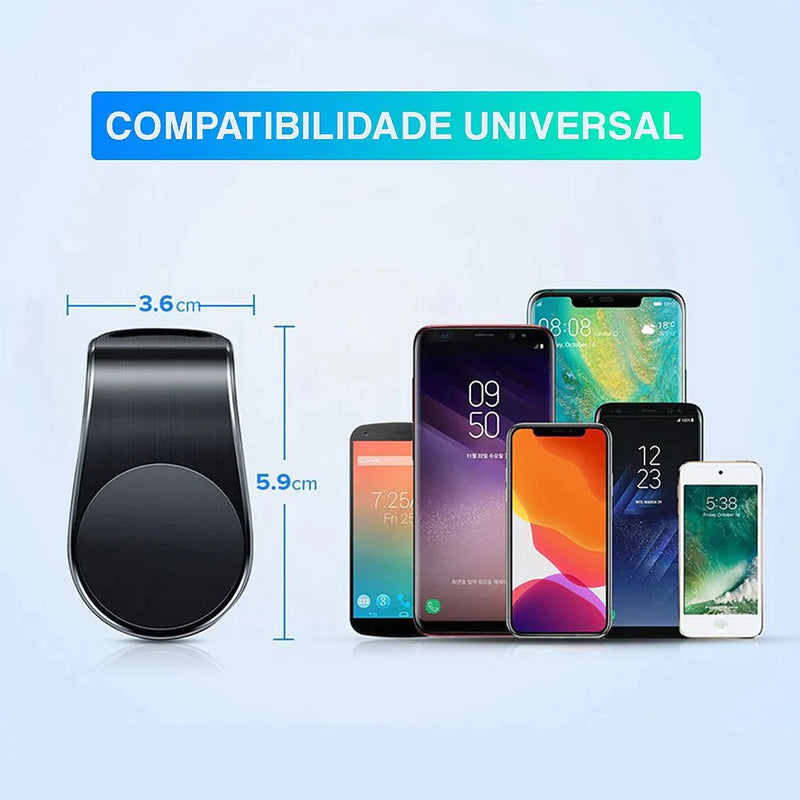 Suporte Celular Automotivo Universal Magnetico Ar Condicionado Imã Veicular Carro 360