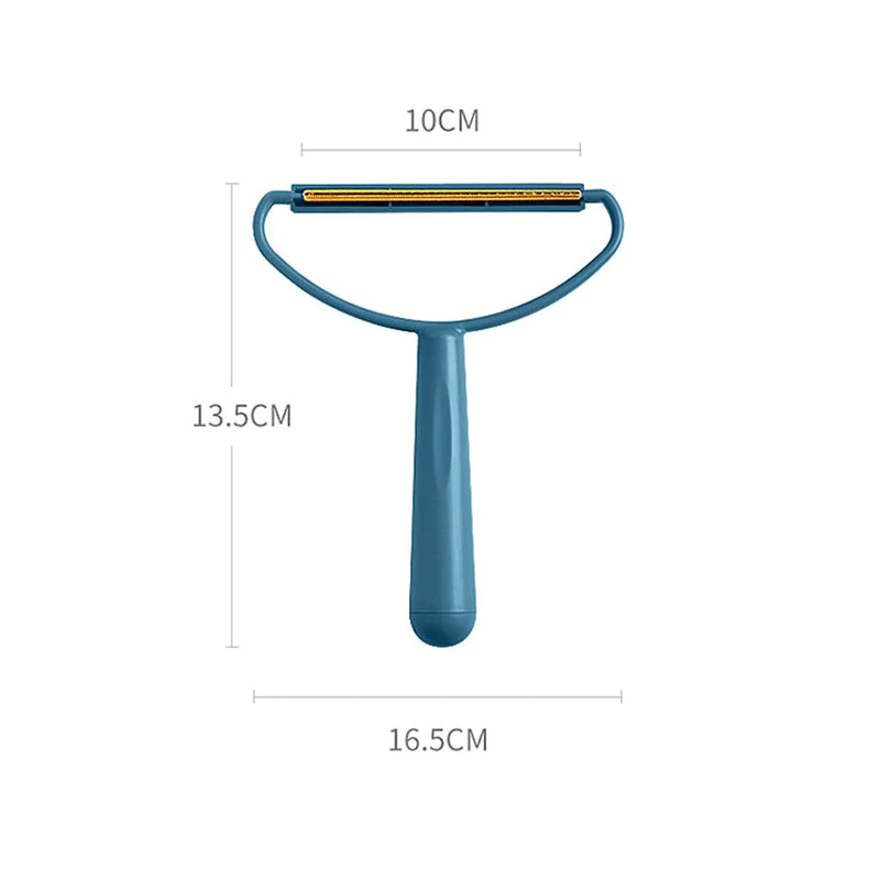 Removedor De Pelos Escova Portatil Fiapos Pequenas Sujeiras 2 Em 1 Azul